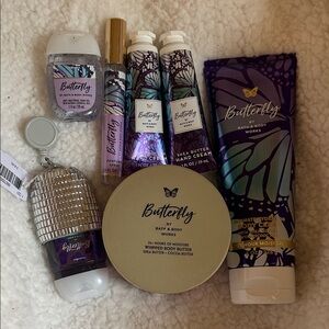 Bath & Body Works Butterfly Collection with Purple and Blue Accents
